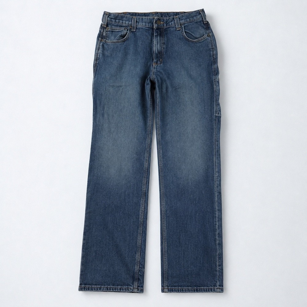 Carhartt Carpenter Jeans Mens 36x36 Blue Relaxed Fit Utility Workwear Denim